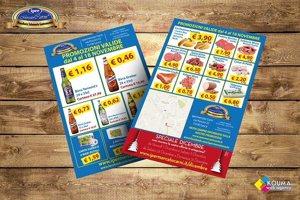 Realizzazione Grafica Volantino Ipermercato Carni Lecce